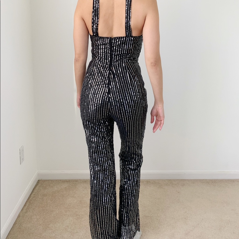 Metallic Sequins wrap romper Jumpsuit - Picture 10 of 11